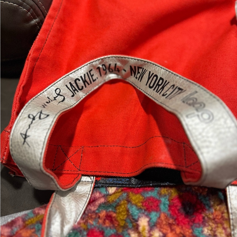 Andy Warhol Jackie O Red Tote Bag - Picture 3 of 13